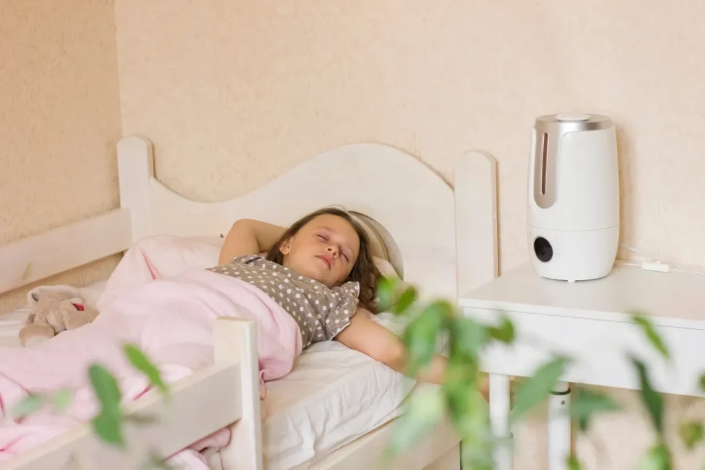 A visual representation of a loud air purifier potentially disrupting sleep	