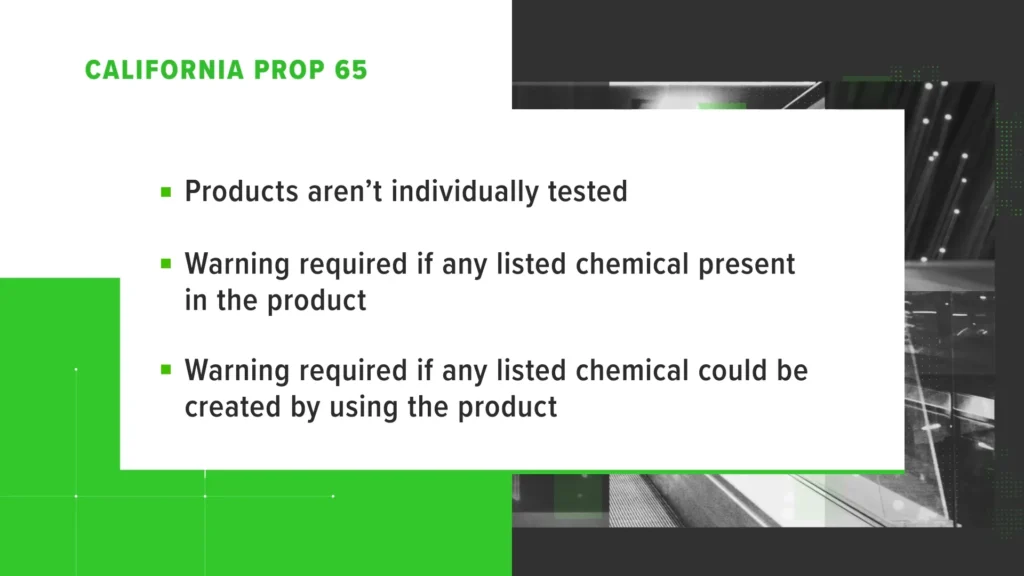 Prop 65 Warning symbol illustrating consumer protection and informed decision-making about products