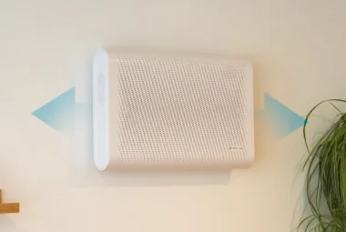Wall-mounted Medify Air MA-35 air purifier in a home setting