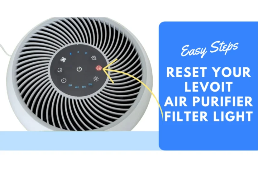 Resetting the filter light on a Levoit air purifier